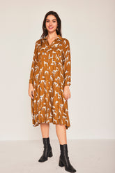 TUCAN-KAFFEE-MIDI-KLEID